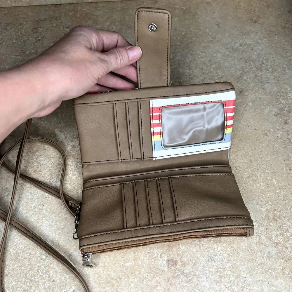 Crossbody Striped Multicolor Wallet - Picture 5 of 14